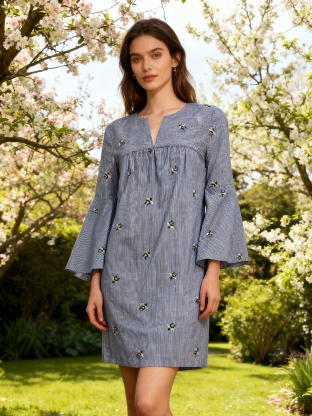 Chic Blue Dress Trina Turk size S